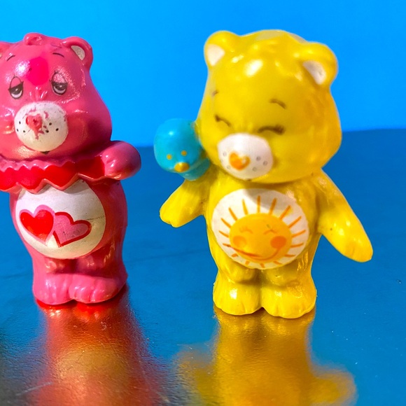 CARE BEARS VTG 80’s COLLECTION OF 3 FUNSHINE BEAR WISH BEAR & LOVE-A-LOT BEAR - Picture 4 of 14